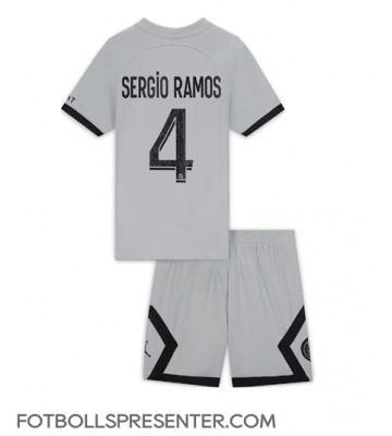 Paris Saint-Germain Sergio Ramos #4 Bortatröja Barn 2022-23 Kortärmad (+ korta byxor)
